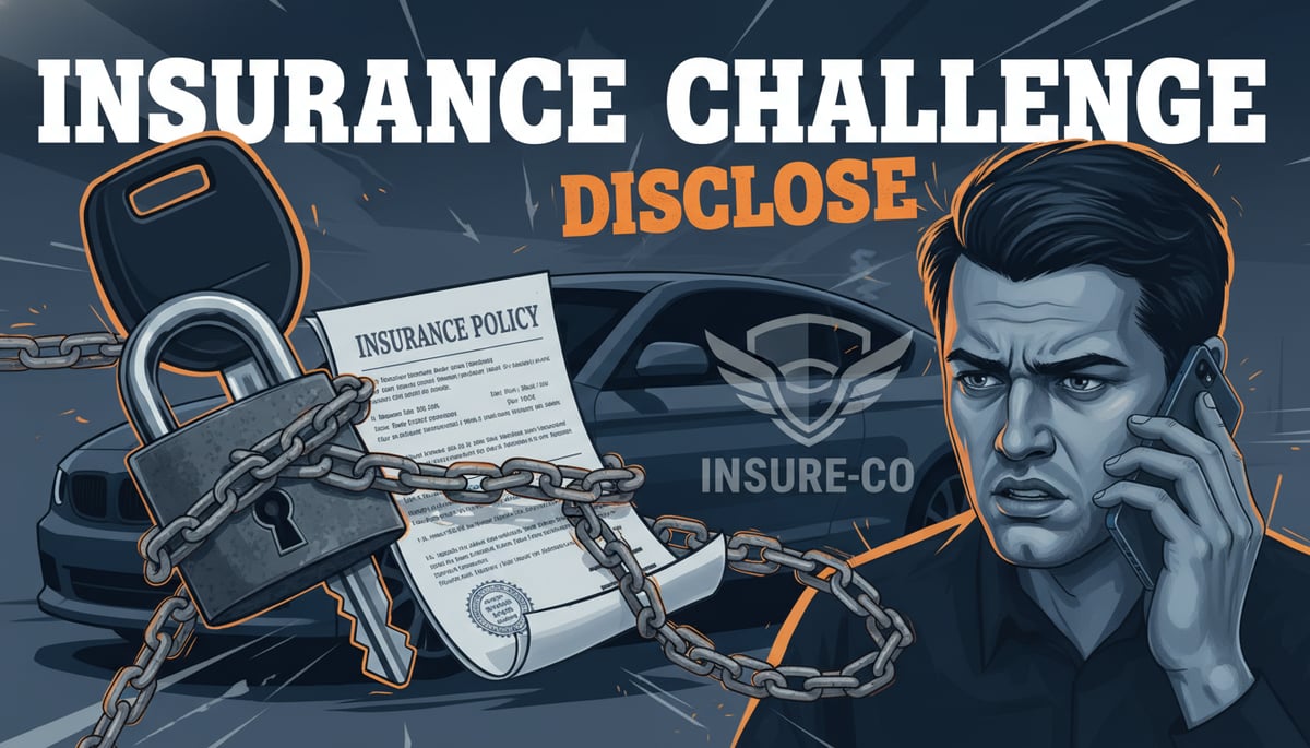 A visual representation of the challenges of insuring a written-off car.