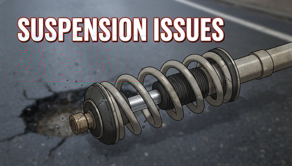 Illustration of a car's suspension system