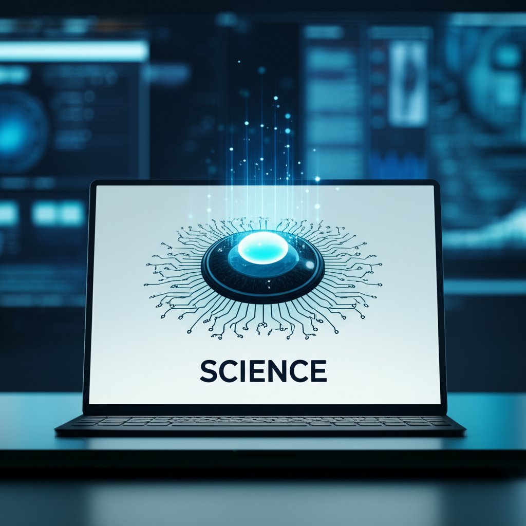 An illustrative image about: A futuristic, ultra-detailed image depicting advanced AI technology at work, with complex algorithms