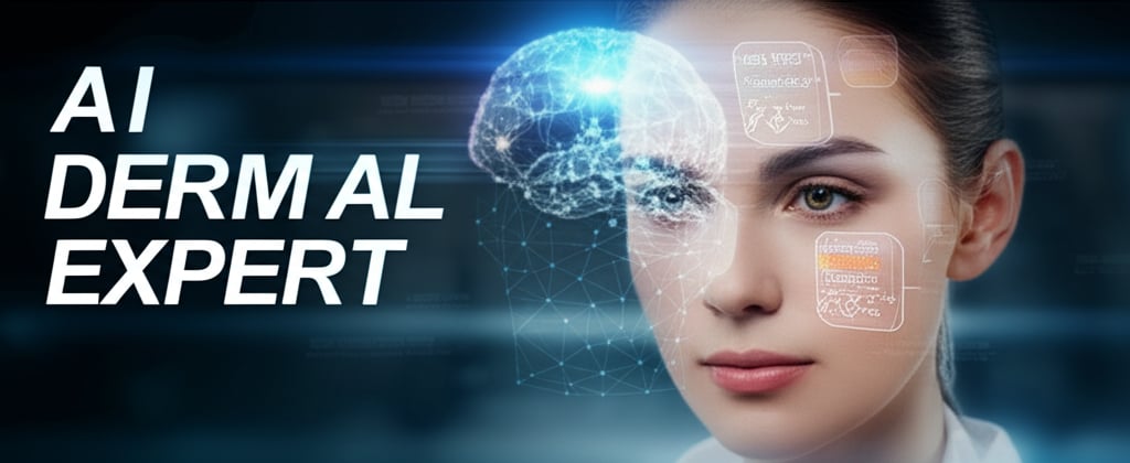 An illustrative image about: A futuristic, clean aesthetic. A woman's face, clear and radiant, with subtle holographic UI element