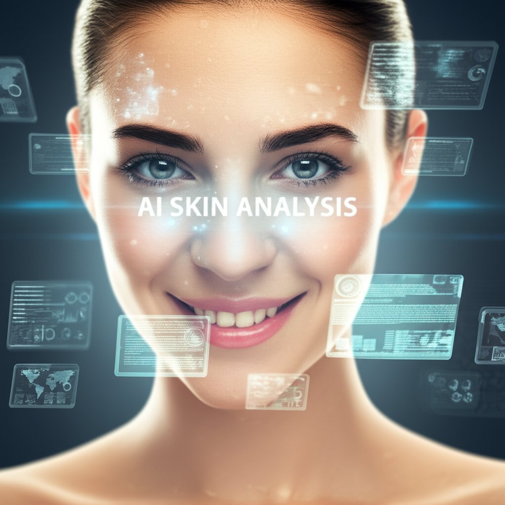 An illustrative image about: A radiant portrait of a person with glowing, healthy skin, reflecting confidence and happiness. Subt