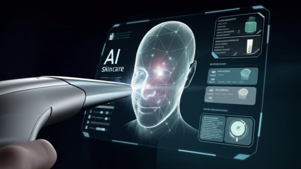 An illustrative image about: A close-up, high-tech shot of a transparent holographic interface displaying a detailed, personalize