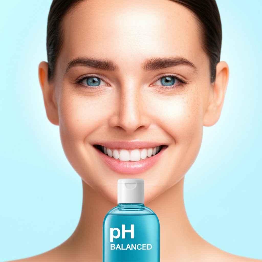 An illustrative image about: A radiant, healthy face (gender-neutral) with a subtle, protective glow emanating from the skin, sym