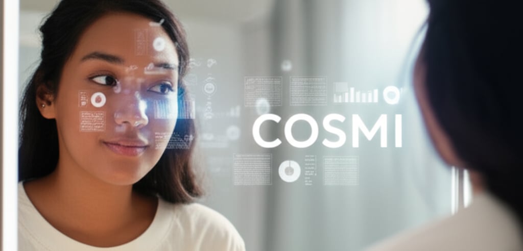 An illustrative image about: A modern, clean image of a user (diverse gender/ethnicity) looking confidently into a mirror, with a