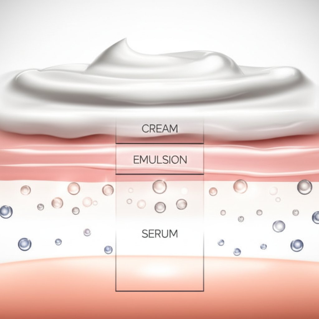 An illustrative image about: A vibrant, close-up, cross-sectional illustration of human skin with translucent layers of different
