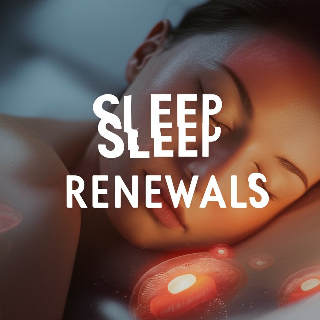 An illustrative image about: A serene, close-up shot of a woman peacefully sleeping, her face subtly illuminated with a soft, war