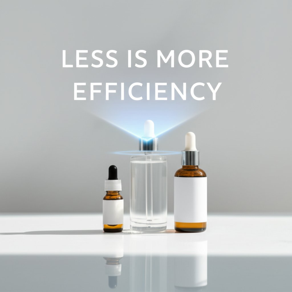 An illustrative image about: A sophisticated, minimalist flat lay composition featuring only three essential, elegant skincare pr