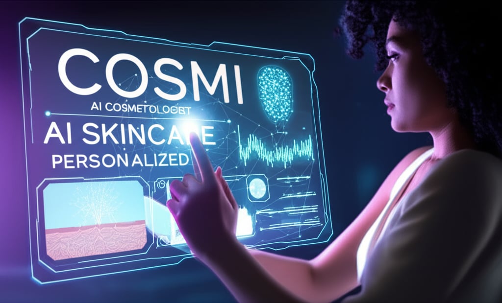 An illustrative image about: A sleek, futuristic image showing a diverse woman interacting with an advanced holographic interface