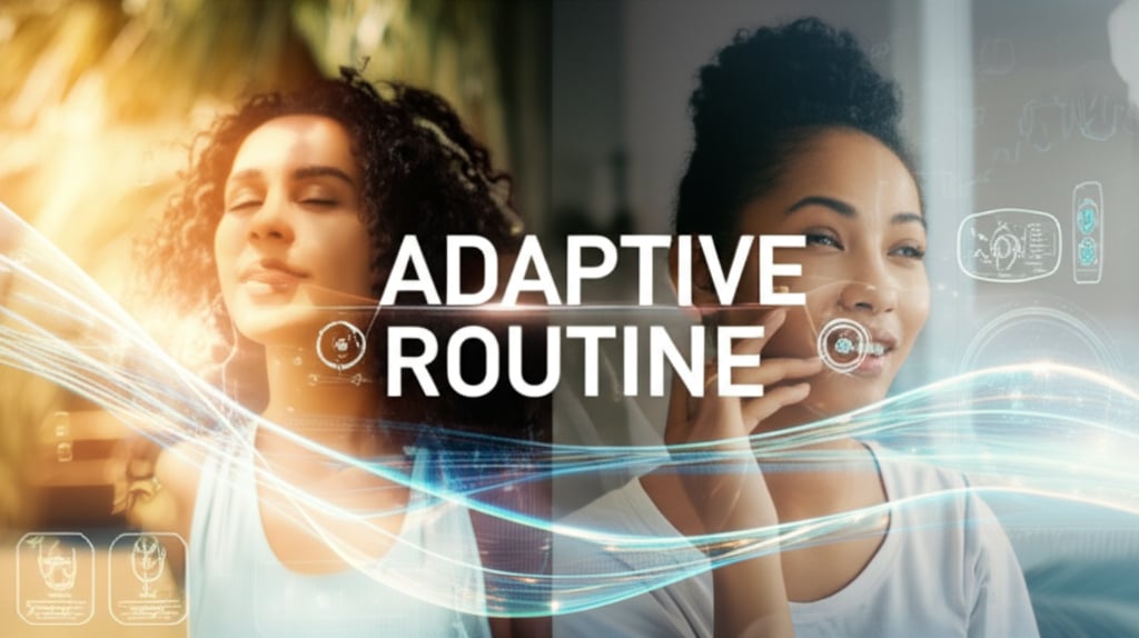 An illustrative image about: An artistic, split-panel image showing a diverse woman in two contrasting environments: one half vib