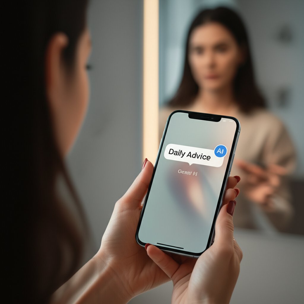 An illustrative image about: A close-up shot of a modern smartphone held by elegant hands, displaying a notification bubble. The