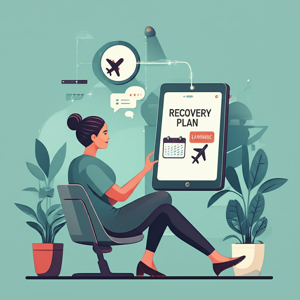 An illustrative image about: A stylish, minimalist illustration showing an international patient in a modern, comfortable setting