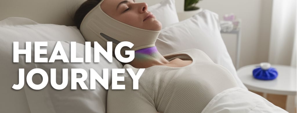 An illustrative image about: A peaceful, soft-focus portrait of a person (gender-neutral, middle-aged) gently resting on a bed wi