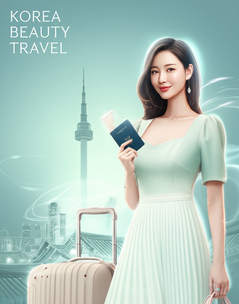 An illustrative image about: Central Visual Subject: A modern, elegant Asian woman in her late 20s to early 30s, exuding confiden