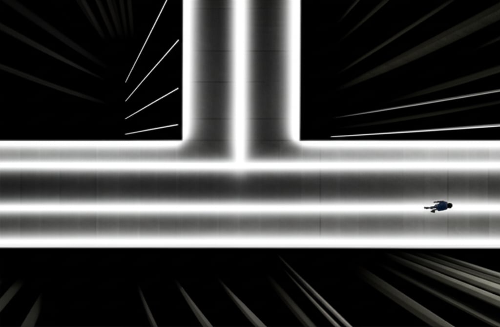 An illustrative image about: An aerial view of a meticulously organized, illuminated roadmap with clear pathways and checkpoints,