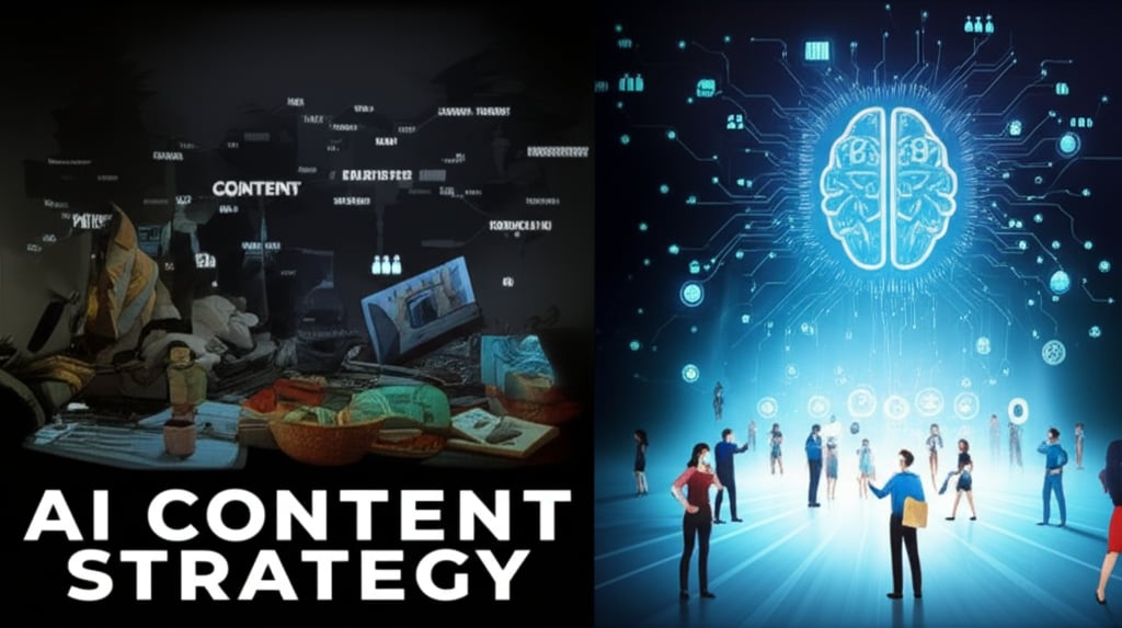 An illustrative image about: A vibrant, conceptual illustration showcasing two distinct digital pathways. On the left, a cluttere