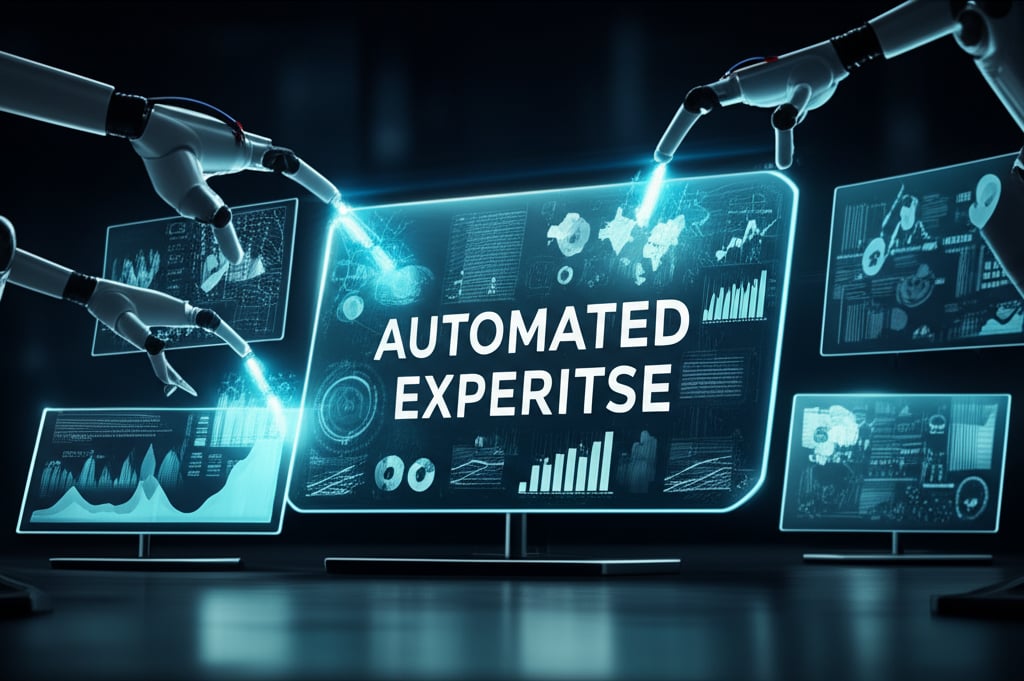 An illustrative image about: A visually striking, futuristic concept illustration depicting a seamless flow of data and automated