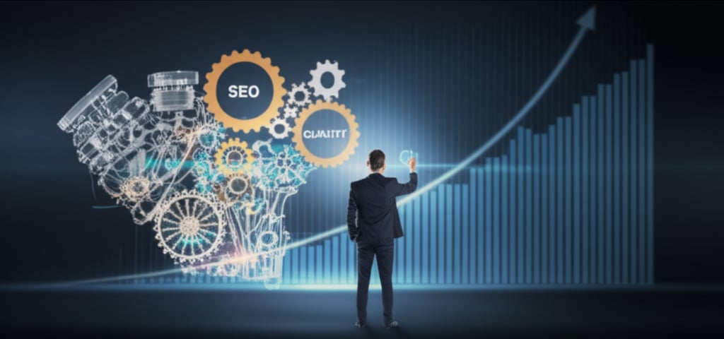 An illustrative image about: A dynamic, cinematic image featuring a determined small business owner standing confidently before a