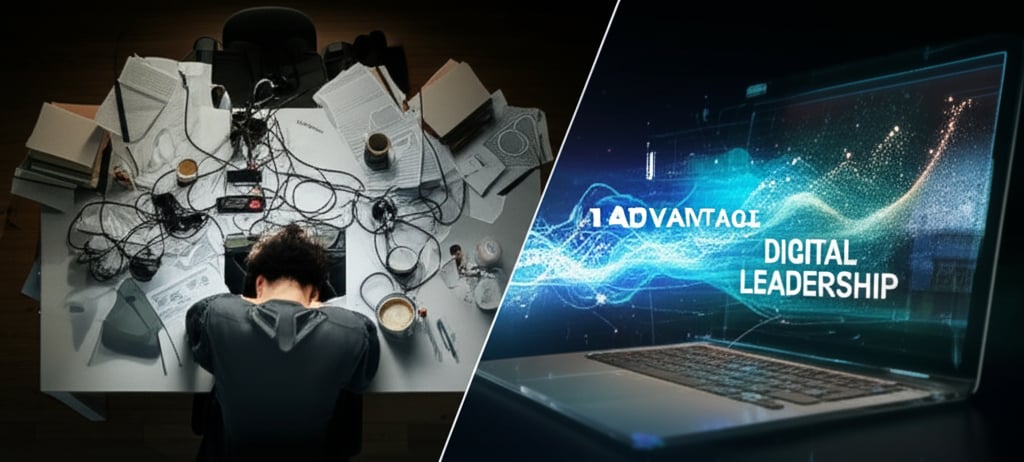 An illustrative image about: A dynamic, split image illustrating the contrast between manual and AI-enhanced content creation. On