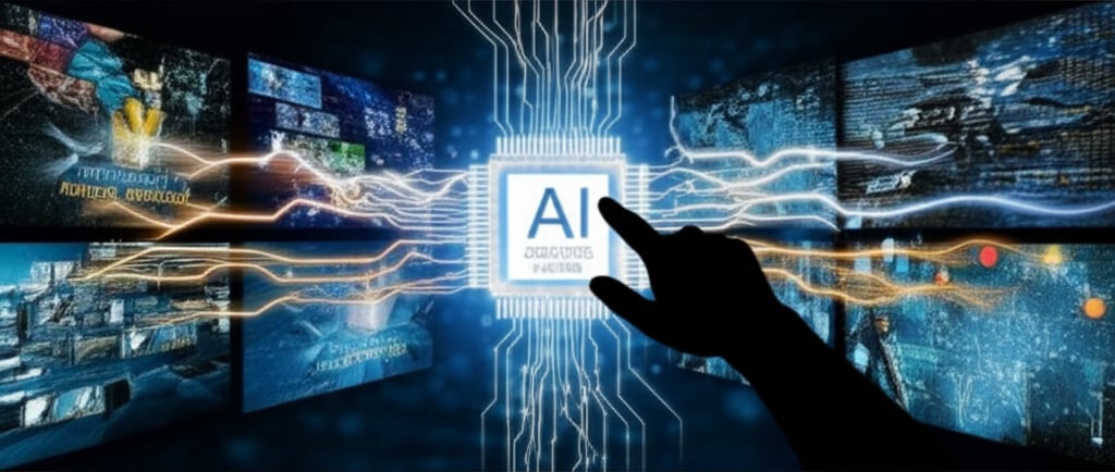 An illustrative image about: A stunning, futuristic digital ecosystem, with glowing data streams and intricate neural network vis