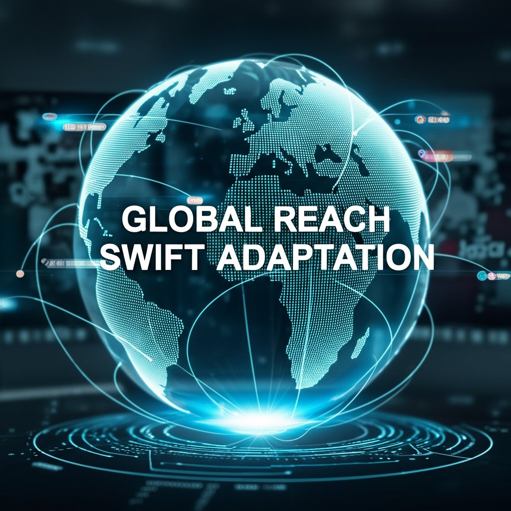 An illustrative image about: A vibrant, high-energy digital globe with numerous glowing data streams emanating from a central poi