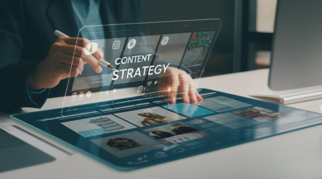 An illustrative image about: A vibrant, cinematic shot of a marketing professional at a clean, modern desk, meticulously organizi