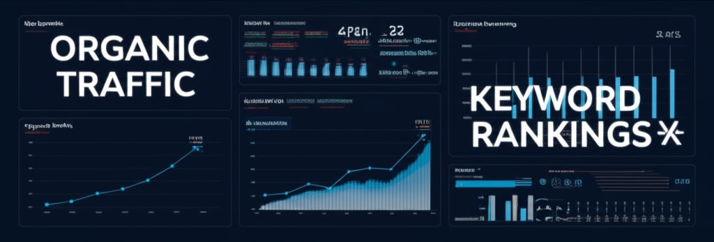 An illustrative image about: A sleek, futuristic digital analytics dashboard with multiple screens displaying dynamic data. Large