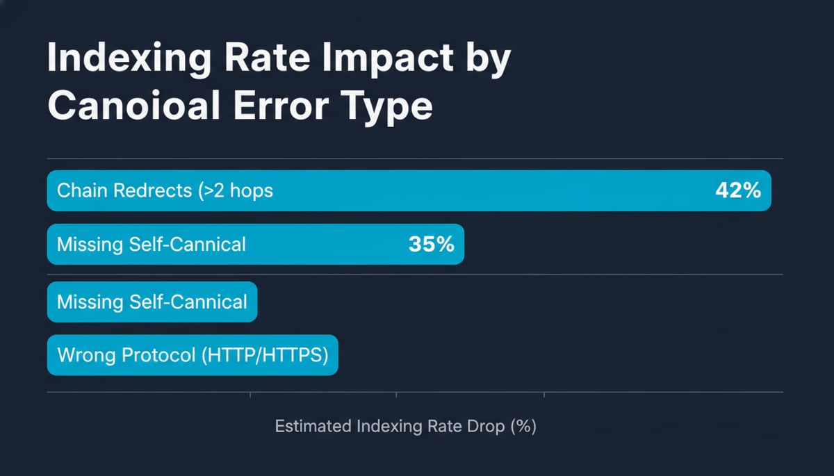Horizontal bar chart on dark navy showing the relative impact of three canonical