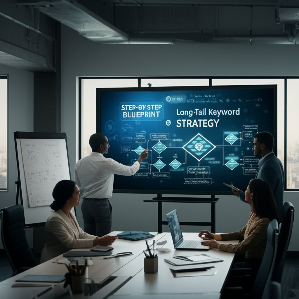 An illustrative image about: A professional, brightly lit office scene in Dubai with a diverse team collaborating around a large