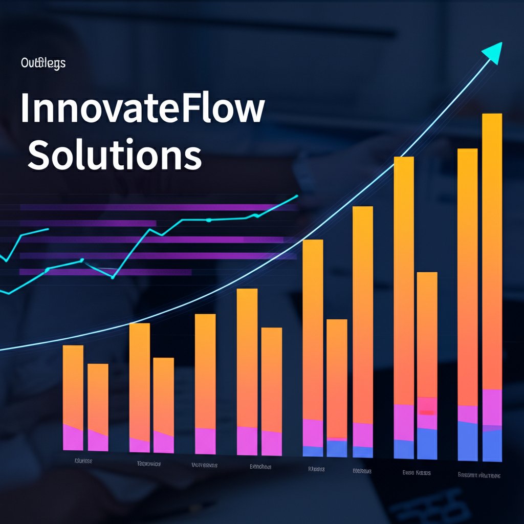 An illustrative image about: A dynamic, professional corporate dashboard displaying vivid, upward-trending bar graphs and line ch