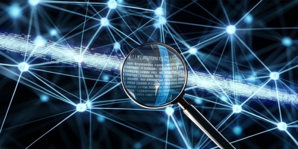 An illustrative image about: A complex, glowing neural network visualization with subtle, shimmering echoes or recursive patterns