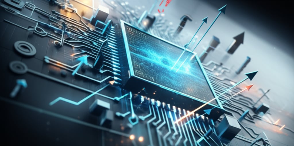 An illustrative image about: A 1792x1024px horizontal, high-definition image, designed for a tech/strategy podcast thumbnail, exu