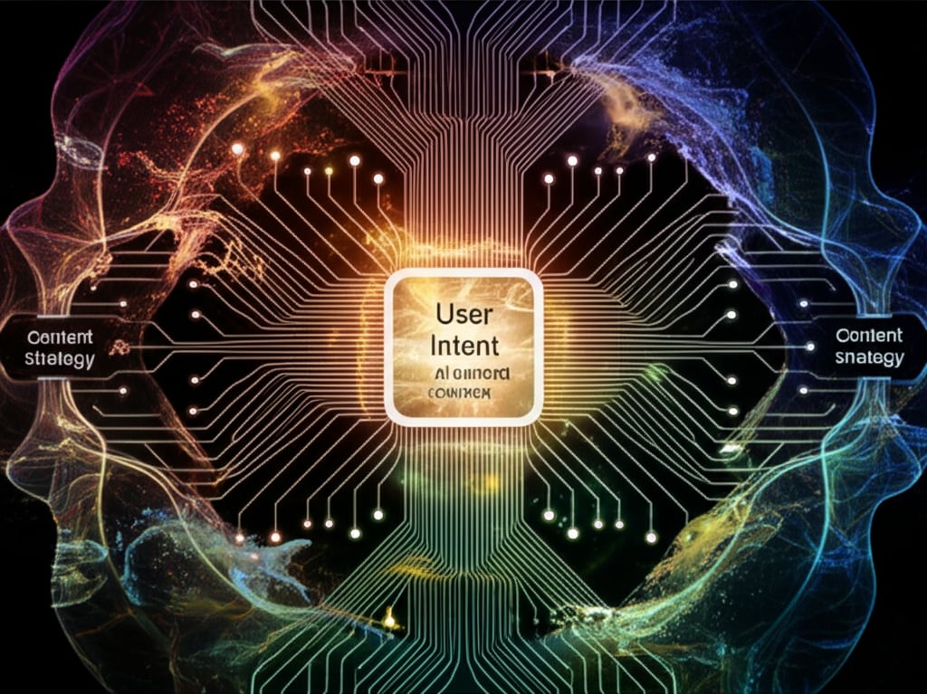 An illustrative image about: An intricate, abstract visualization of a neural network or thought process, with glowing data strea