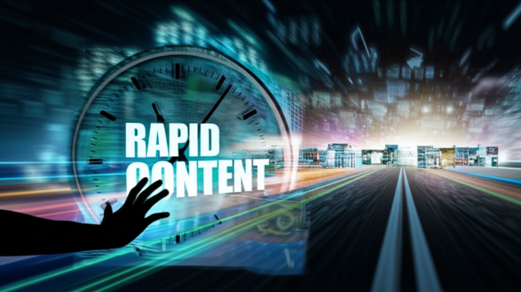 An illustrative image about: A dynamic, high-speed visual depicting digital content racing along a futuristic highway made of dat