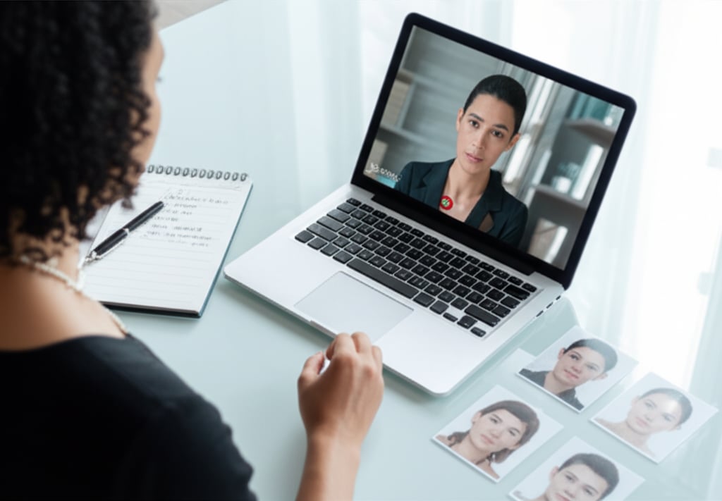 A person preparing for an online medical consultation
