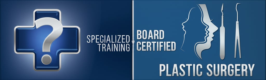 A visual comparison between a generic doctor and a board-certified plastic surgeon.