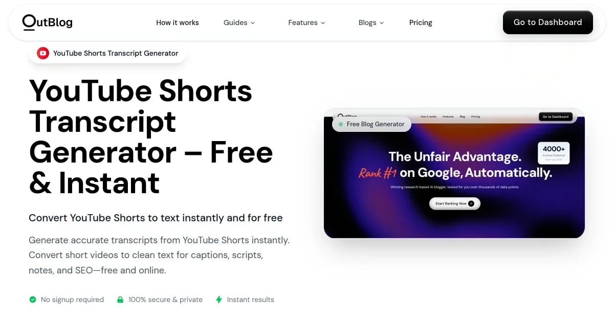 YouTube Transcript Generator Free — AI-Powered Video to Text